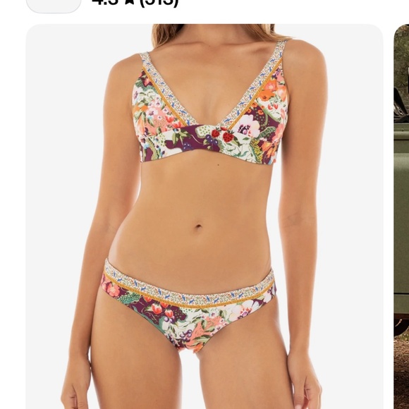 Luxury Bikini Top. Agua Bendita US. Size Large. Fits Like a Medium - Picture 4 of 8